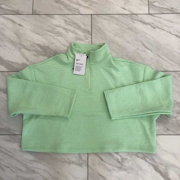 Nike Women's Sportswear Tech Fleece 1/4 Zip Sweatshirt CT0882-376 - Picture 2 of 12